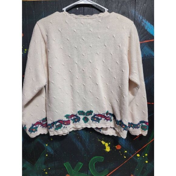 Portraits by Northern Isles Embroidered Cardigan Padded Shoulders #068‎ - Picture 3 of 3